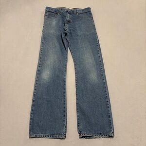 Levis 517 Jeans Mens 33x34 Bootcut Denim Blue Medium Wash Faded Denim Grunge